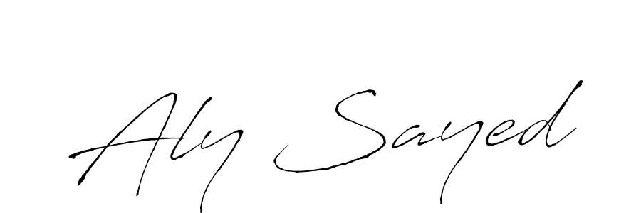 Make a beautiful signature design for name Aly Sayed. With this signature (Antro_Vectra) style, you can create a handwritten signature for free. Aly Sayed signature style 6 images and pictures png