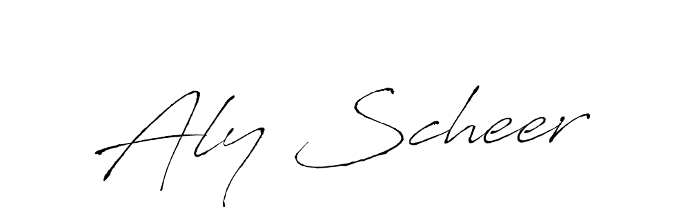 Create a beautiful signature design for name Aly Scheer. With this signature (Antro_Vectra) fonts, you can make a handwritten signature for free. Aly Scheer signature style 6 images and pictures png