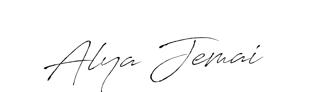 You should practise on your own different ways (Antro_Vectra) to write your name (Alya Jemai) in signature. don't let someone else do it for you. Alya Jemai signature style 6 images and pictures png