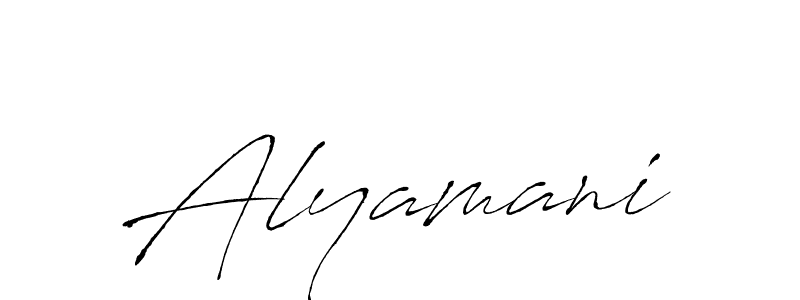 Alyamani stylish signature style. Best Handwritten Sign (Antro_Vectra) for my name. Handwritten Signature Collection Ideas for my name Alyamani. Alyamani signature style 6 images and pictures png