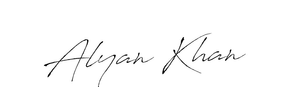 The best way (Antro_Vectra) to make a short signature is to pick only two or three words in your name. The name Alyan Khan include a total of six letters. For converting this name. Alyan Khan signature style 6 images and pictures png