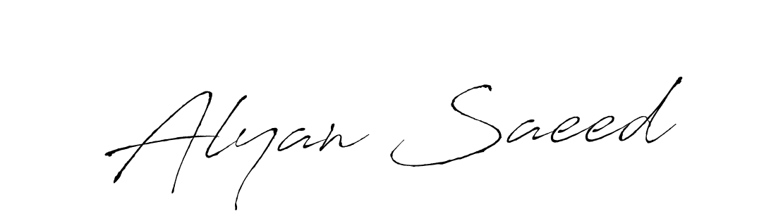 The best way (Antro_Vectra) to make a short signature is to pick only two or three words in your name. The name Alyan Saeed include a total of six letters. For converting this name. Alyan Saeed signature style 6 images and pictures png