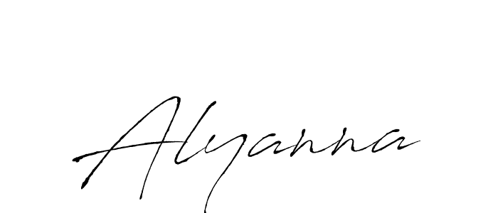 Make a beautiful signature design for name Alyanna. With this signature (Antro_Vectra) style, you can create a handwritten signature for free. Alyanna signature style 6 images and pictures png