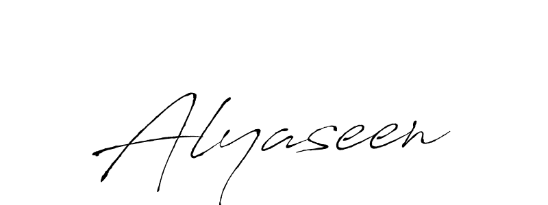 Create a beautiful signature design for name Alyaseen. With this signature (Antro_Vectra) fonts, you can make a handwritten signature for free. Alyaseen signature style 6 images and pictures png