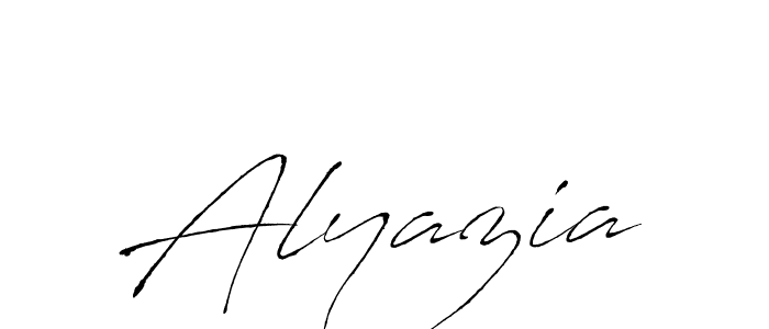 Design your own signature with our free online signature maker. With this signature software, you can create a handwritten (Antro_Vectra) signature for name Alyazia. Alyazia signature style 6 images and pictures png