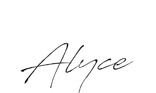 Alyce stylish signature style. Best Handwritten Sign (Antro_Vectra) for my name. Handwritten Signature Collection Ideas for my name Alyce. Alyce signature style 6 images and pictures png