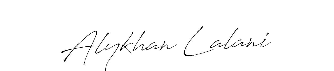 Design your own signature with our free online signature maker. With this signature software, you can create a handwritten (Antro_Vectra) signature for name Alykhan Lalani. Alykhan Lalani signature style 6 images and pictures png