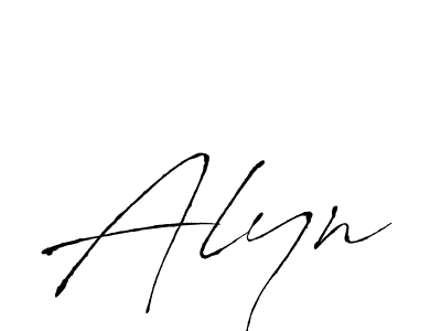 Alyn stylish signature style. Best Handwritten Sign (Antro_Vectra) for my name. Handwritten Signature Collection Ideas for my name Alyn. Alyn signature style 6 images and pictures png