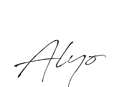 Make a beautiful signature design for name Alyo. With this signature (Antro_Vectra) style, you can create a handwritten signature for free. Alyo signature style 6 images and pictures png