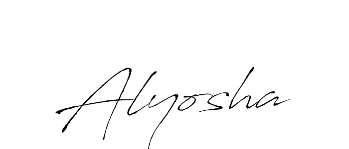 How to make Alyosha signature? Antro_Vectra is a professional autograph style. Create handwritten signature for Alyosha name. Alyosha signature style 6 images and pictures png