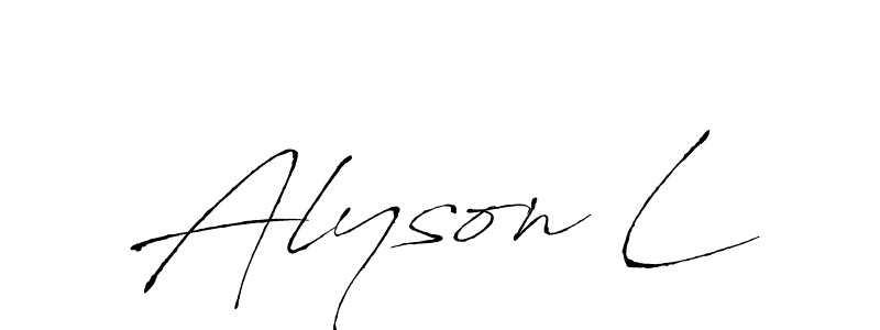 It looks lik you need a new signature style for name Alyson L. Design unique handwritten (Antro_Vectra) signature with our free signature maker in just a few clicks. Alyson L signature style 6 images and pictures png