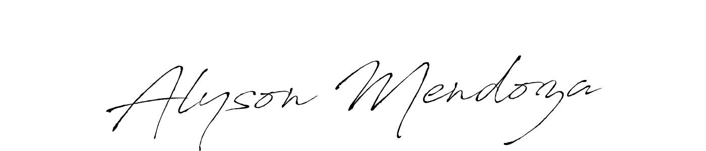 Make a beautiful signature design for name Alyson Mendoza. Use this online signature maker to create a handwritten signature for free. Alyson Mendoza signature style 6 images and pictures png