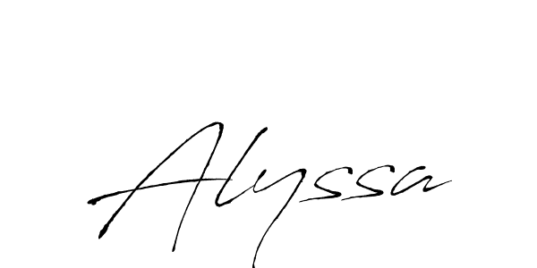 Use a signature maker to create a handwritten signature online. With this signature software, you can design (Antro_Vectra) your own signature for name Alyssa. Alyssa signature style 6 images and pictures png