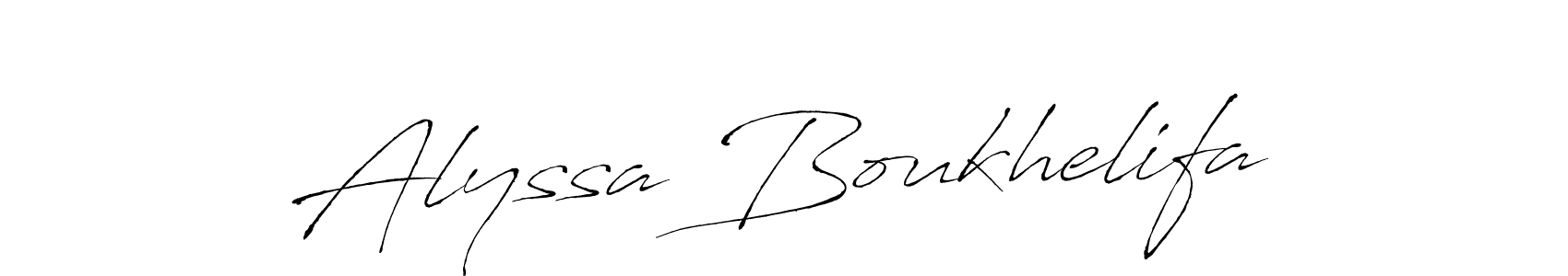 Make a beautiful signature design for name Alyssa Boukhelifa. With this signature (Antro_Vectra) style, you can create a handwritten signature for free. Alyssa Boukhelifa signature style 6 images and pictures png