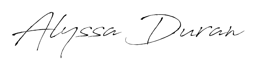 Style your name Alyssa Duran with confidence using Antro_Vectra signature design. Simple, elegant, and ready for immediate document use. Alyssa Duran signature style 6 images and pictures png