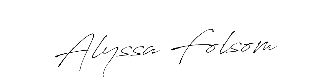 Make a beautiful signature design for name Alyssa Folsom. With this signature (Antro_Vectra) style, you can create a handwritten signature for free. Alyssa Folsom signature style 6 images and pictures png