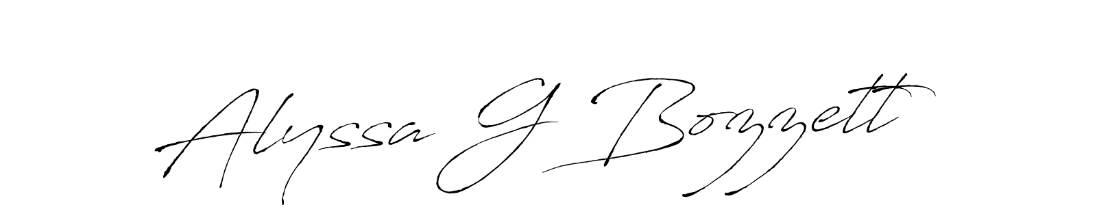 Once you've used our free online signature maker to create your best signature Antro_Vectra style, it's time to enjoy all of the benefits that Alyssa G Bozzett name signing documents. Alyssa G Bozzett signature style 6 images and pictures png