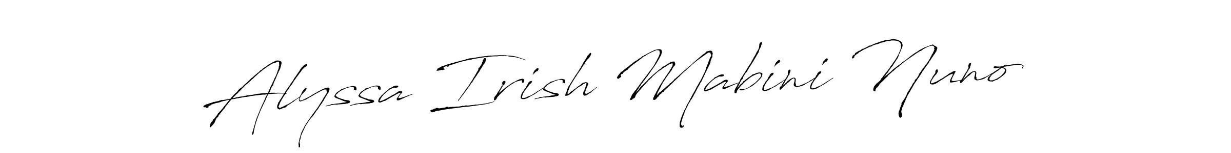 Here are the top 10 professional signature styles for the name Alyssa Irish Mabini Nuno. These are the best autograph styles you can use for your name. Alyssa Irish Mabini Nuno signature style 6 images and pictures png