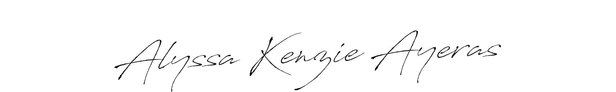 How to make Alyssa Kenzie Ayeras signature? Antro_Vectra is a professional autograph style. Create handwritten signature for Alyssa Kenzie Ayeras name. Alyssa Kenzie Ayeras signature style 6 images and pictures png