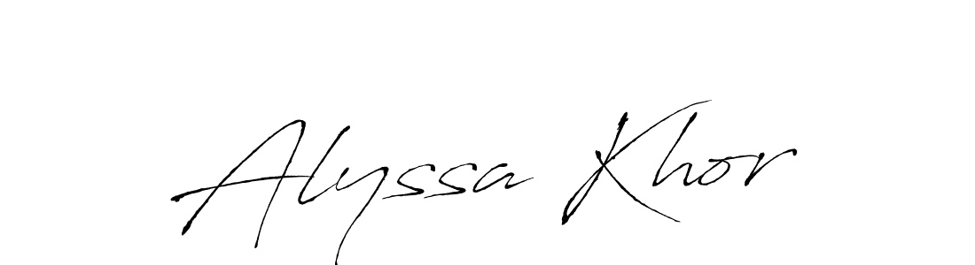 How to make Alyssa Khor name signature. Use Antro_Vectra style for creating short signs online. This is the latest handwritten sign. Alyssa Khor signature style 6 images and pictures png