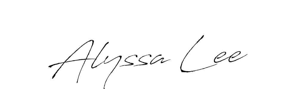 Make a beautiful signature design for name Alyssa Lee. With this signature (Antro_Vectra) style, you can create a handwritten signature for free. Alyssa Lee signature style 6 images and pictures png