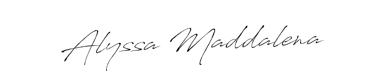 Antro_Vectra is a professional signature style that is perfect for those who want to add a touch of class to their signature. It is also a great choice for those who want to make their signature more unique. Get Alyssa Maddalena name to fancy signature for free. Alyssa Maddalena signature style 6 images and pictures png