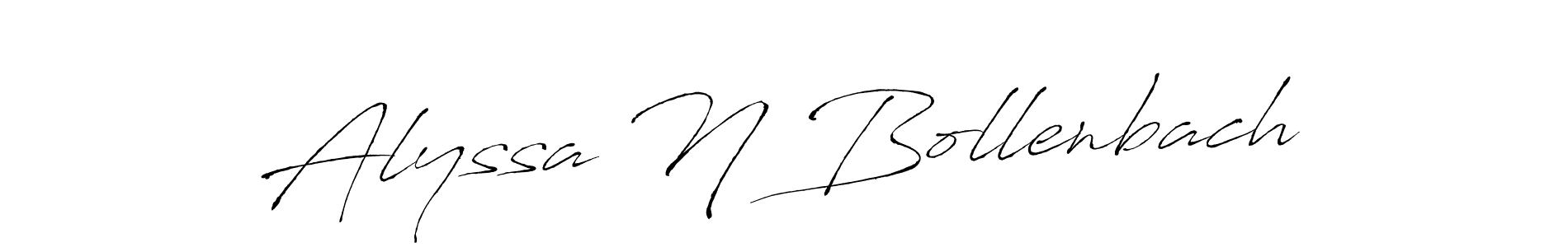 Design your own signature with our free online signature maker. With this signature software, you can create a handwritten (Antro_Vectra) signature for name Alyssa N Bollenbach. Alyssa N Bollenbach signature style 6 images and pictures png