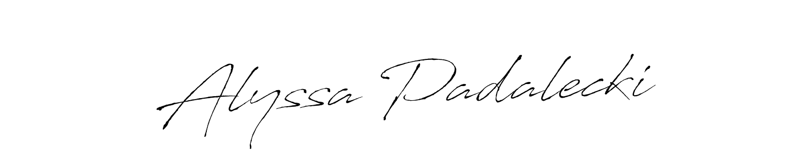 How to make Alyssa Padalecki name signature. Use Antro_Vectra style for creating short signs online. This is the latest handwritten sign. Alyssa Padalecki signature style 6 images and pictures png