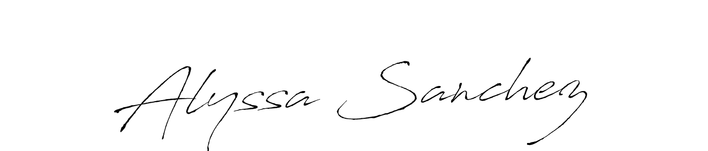 How to make Alyssa Sanchez signature? Antro_Vectra is a professional autograph style. Create handwritten signature for Alyssa Sanchez name. Alyssa Sanchez signature style 6 images and pictures png