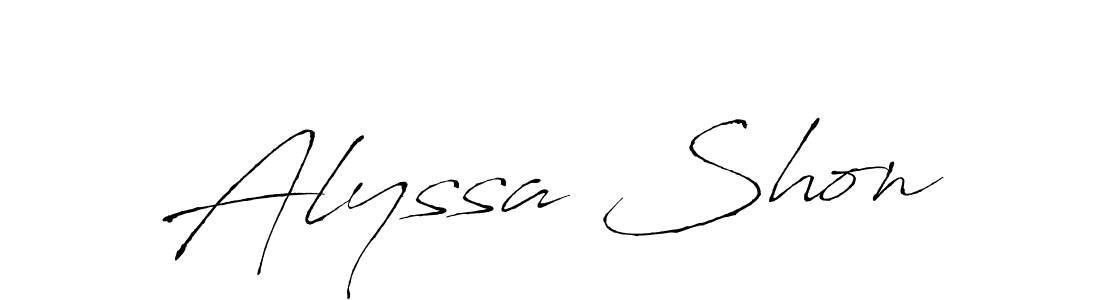 Also You can easily find your signature by using the search form. We will create Alyssa Shon name handwritten signature images for you free of cost using Antro_Vectra sign style. Alyssa Shon signature style 6 images and pictures png