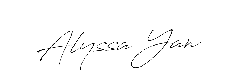 It looks lik you need a new signature style for name Alyssa Yan. Design unique handwritten (Antro_Vectra) signature with our free signature maker in just a few clicks. Alyssa Yan signature style 6 images and pictures png