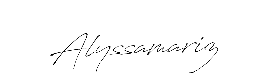 if you are searching for the best signature style for your name Alyssamariz. so please give up your signature search. here we have designed multiple signature styles  using Antro_Vectra. Alyssamariz signature style 6 images and pictures png