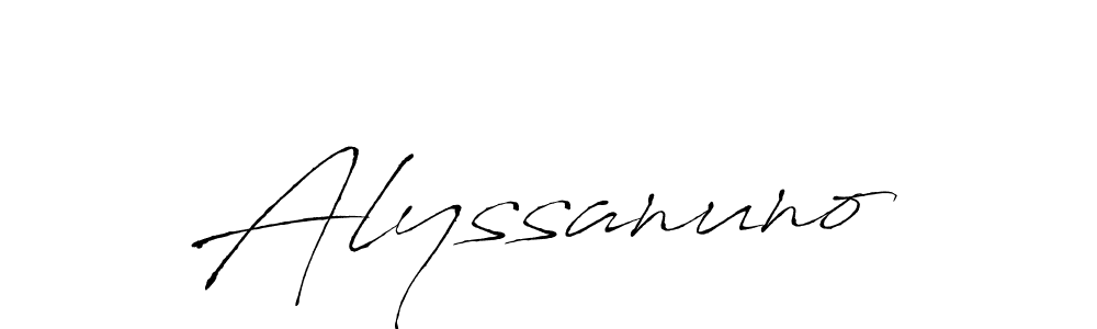 Also You can easily find your signature by using the search form. We will create Alyssanuno name handwritten signature images for you free of cost using Antro_Vectra sign style. Alyssanuno signature style 6 images and pictures png