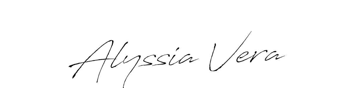 Alyssia Vera stylish signature style. Best Handwritten Sign (Antro_Vectra) for my name. Handwritten Signature Collection Ideas for my name Alyssia Vera. Alyssia Vera signature style 6 images and pictures png