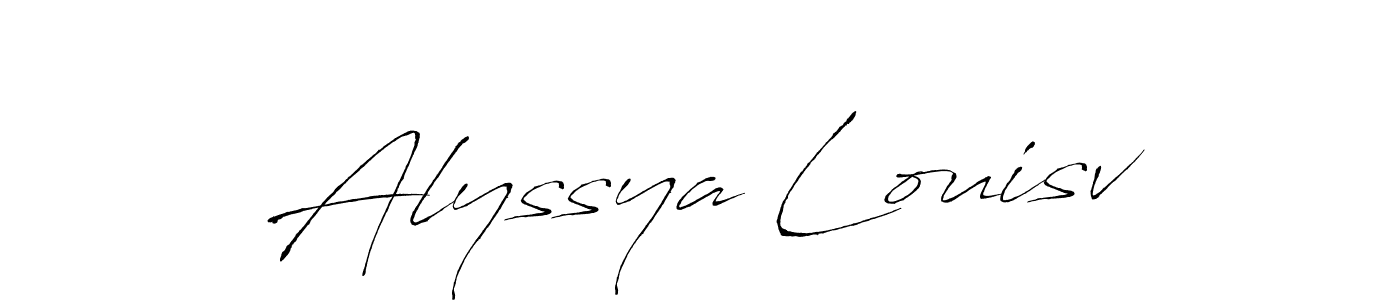 Alyssya Louisv stylish signature style. Best Handwritten Sign (Antro_Vectra) for my name. Handwritten Signature Collection Ideas for my name Alyssya Louisv. Alyssya Louisv signature style 6 images and pictures png