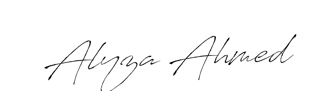 Also we have Alyza Ahmed name is the best signature style. Create professional handwritten signature collection using Antro_Vectra autograph style. Alyza Ahmed signature style 6 images and pictures png