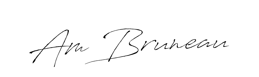 Create a beautiful signature design for name Am Bruneau. With this signature (Antro_Vectra) fonts, you can make a handwritten signature for free. Am Bruneau signature style 6 images and pictures png