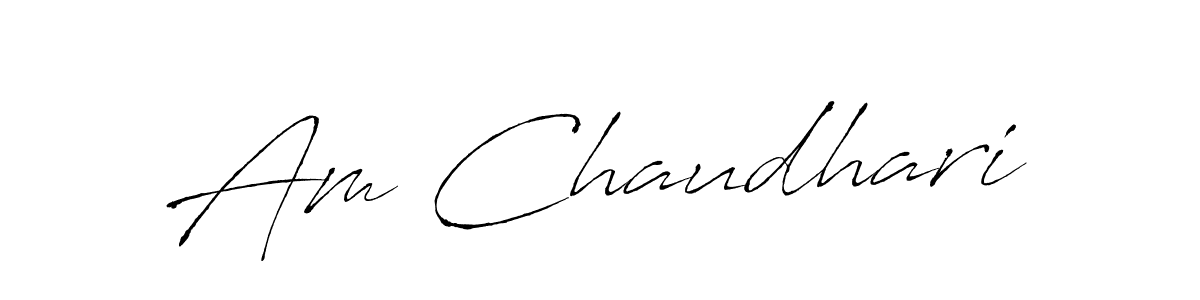 You should practise on your own different ways (Antro_Vectra) to write your name (Am Chaudhari) in signature. don't let someone else do it for you. Am Chaudhari signature style 6 images and pictures png