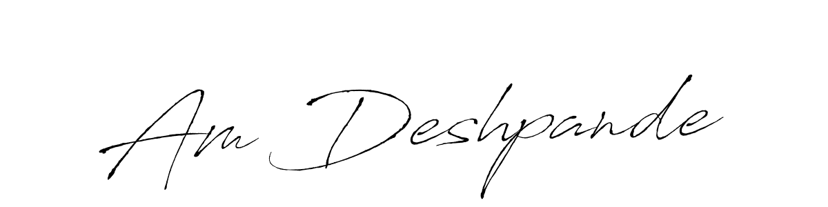 This is the best signature style for the Am Deshpande name. Also you like these signature font (Antro_Vectra). Mix name signature. Am Deshpande signature style 6 images and pictures png