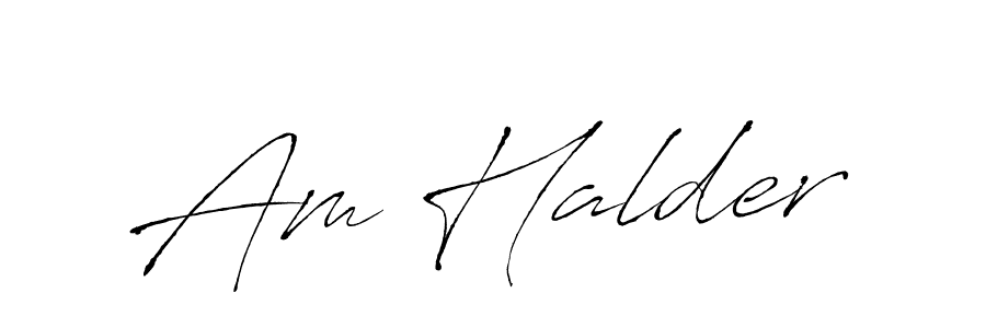 Also You can easily find your signature by using the search form. We will create Am Halder name handwritten signature images for you free of cost using Antro_Vectra sign style. Am Halder signature style 6 images and pictures png