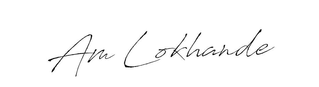 Also You can easily find your signature by using the search form. We will create Am Lokhande name handwritten signature images for you free of cost using Antro_Vectra sign style. Am Lokhande signature style 6 images and pictures png