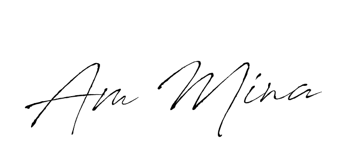Similarly Antro_Vectra is the best handwritten signature design. Signature creator online .You can use it as an online autograph creator for name Am Mina. Am Mina signature style 6 images and pictures png