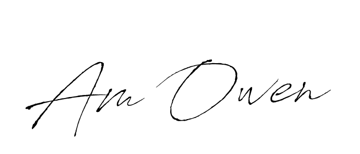 The best way (Antro_Vectra) to make a short signature is to pick only two or three words in your name. The name Am Owen include a total of six letters. For converting this name. Am Owen signature style 6 images and pictures png