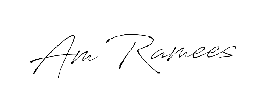 The best way (Antro_Vectra) to make a short signature is to pick only two or three words in your name. The name Am Ramees include a total of six letters. For converting this name. Am Ramees signature style 6 images and pictures png