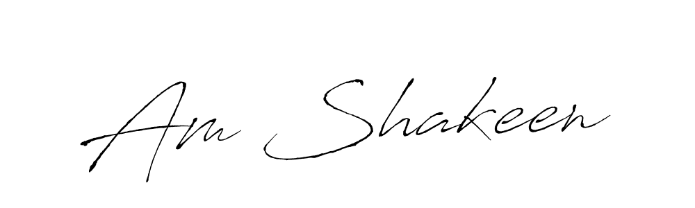 How to make Am Shakeen name signature. Use Antro_Vectra style for creating short signs online. This is the latest handwritten sign. Am Shakeen signature style 6 images and pictures png