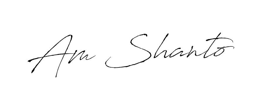 Design your own signature with our free online signature maker. With this signature software, you can create a handwritten (Antro_Vectra) signature for name Am Shanto. Am Shanto signature style 6 images and pictures png