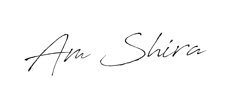 Design your own signature with our free online signature maker. With this signature software, you can create a handwritten (Antro_Vectra) signature for name Am Shira. Am Shira signature style 6 images and pictures png