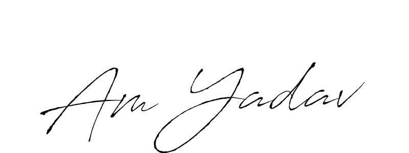 Am Yadav stylish signature style. Best Handwritten Sign (Antro_Vectra) for my name. Handwritten Signature Collection Ideas for my name Am Yadav. Am Yadav signature style 6 images and pictures png