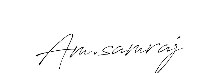 Use a signature maker to create a handwritten signature online. With this signature software, you can design (Antro_Vectra) your own signature for name Am.samraj. Am.samraj signature style 6 images and pictures png