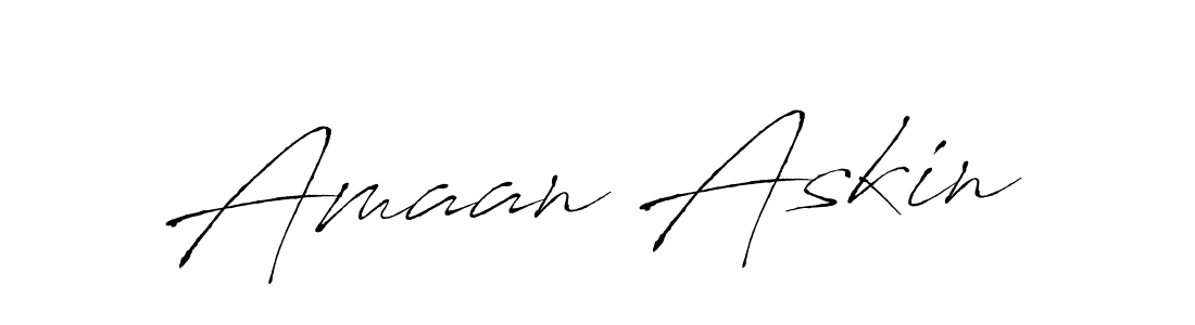 Amaan Askin stylish signature style. Best Handwritten Sign (Antro_Vectra) for my name. Handwritten Signature Collection Ideas for my name Amaan Askin. Amaan Askin signature style 6 images and pictures png